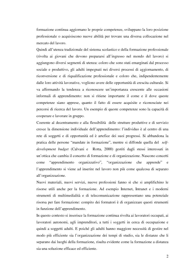 Anteprima della tesi: L'e-learning e i gruppi virtuali, Pagina 2