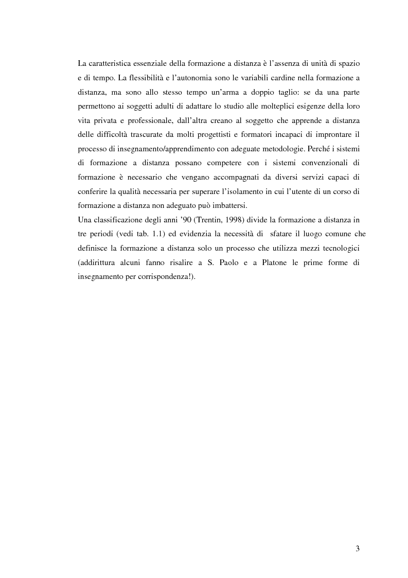 Anteprima della tesi: L'e-learning e i gruppi virtuali, Pagina 3