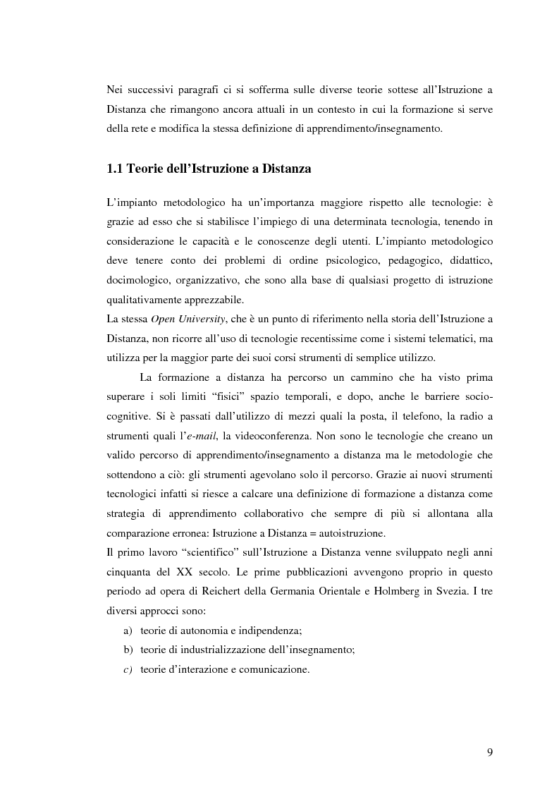 Anteprima della tesi: L'e-learning e i gruppi virtuali, Pagina 9