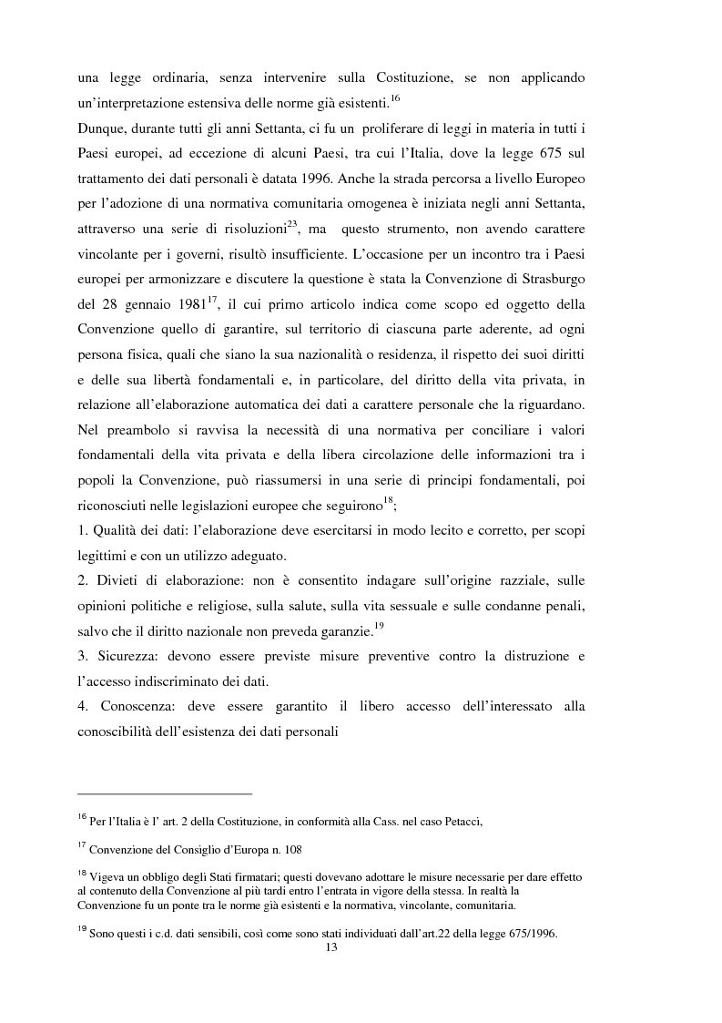 Anteprima della tesi: La tutela dei dati personali su Internet, Pagina 7