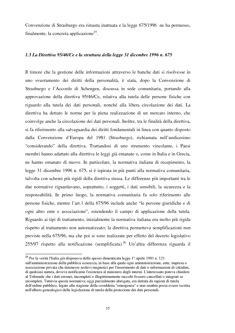 Anteprima della tesi: La tutela dei dati personali su Internet, Pagina 9