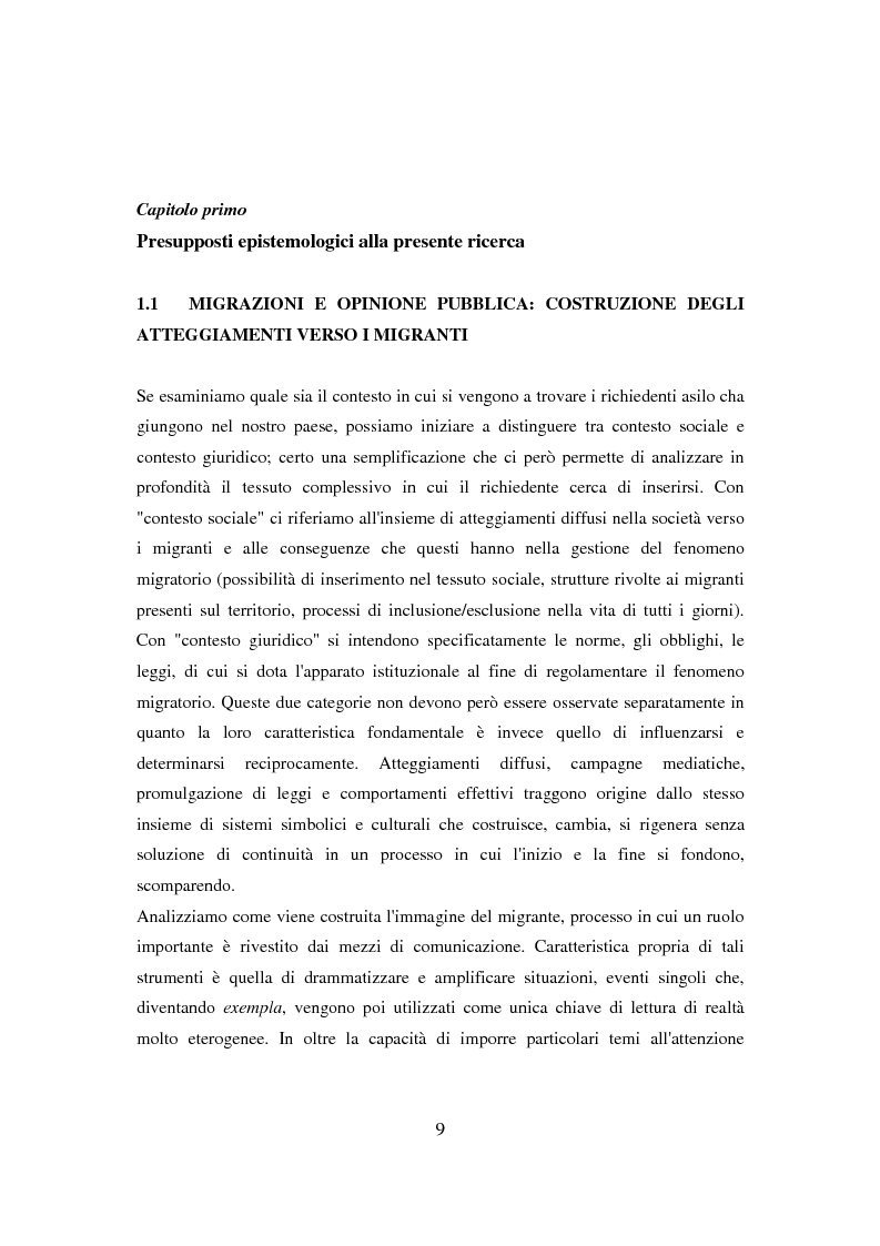 Anteprima della tesi: Il ponte spezzato. Richiedenti asilo politico a Milano tra società di arrivo e possibilità di socializzazione, Pagina 5