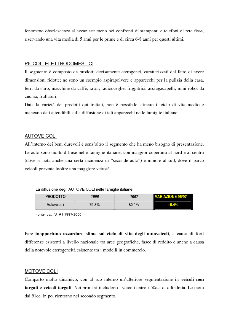 Anteprima della tesi: La gestione dei beni durevoli dismessi: creazione del sistema nazionale di raccolta, recupero e riciclaggio, Pagina 15