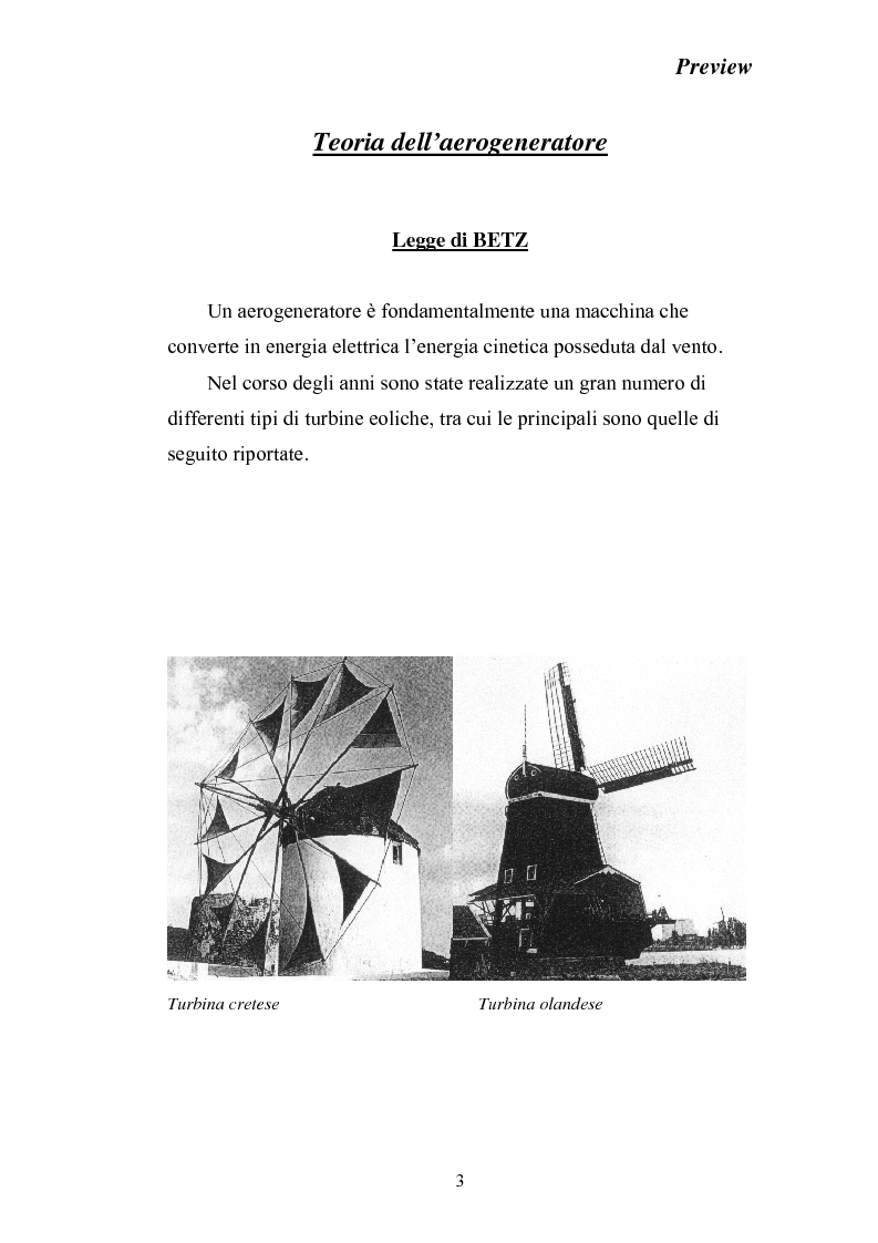 Anteprima della tesi: Stato dell'arte della produzione di energia elettrica da fonte eolica, Pagina 3
