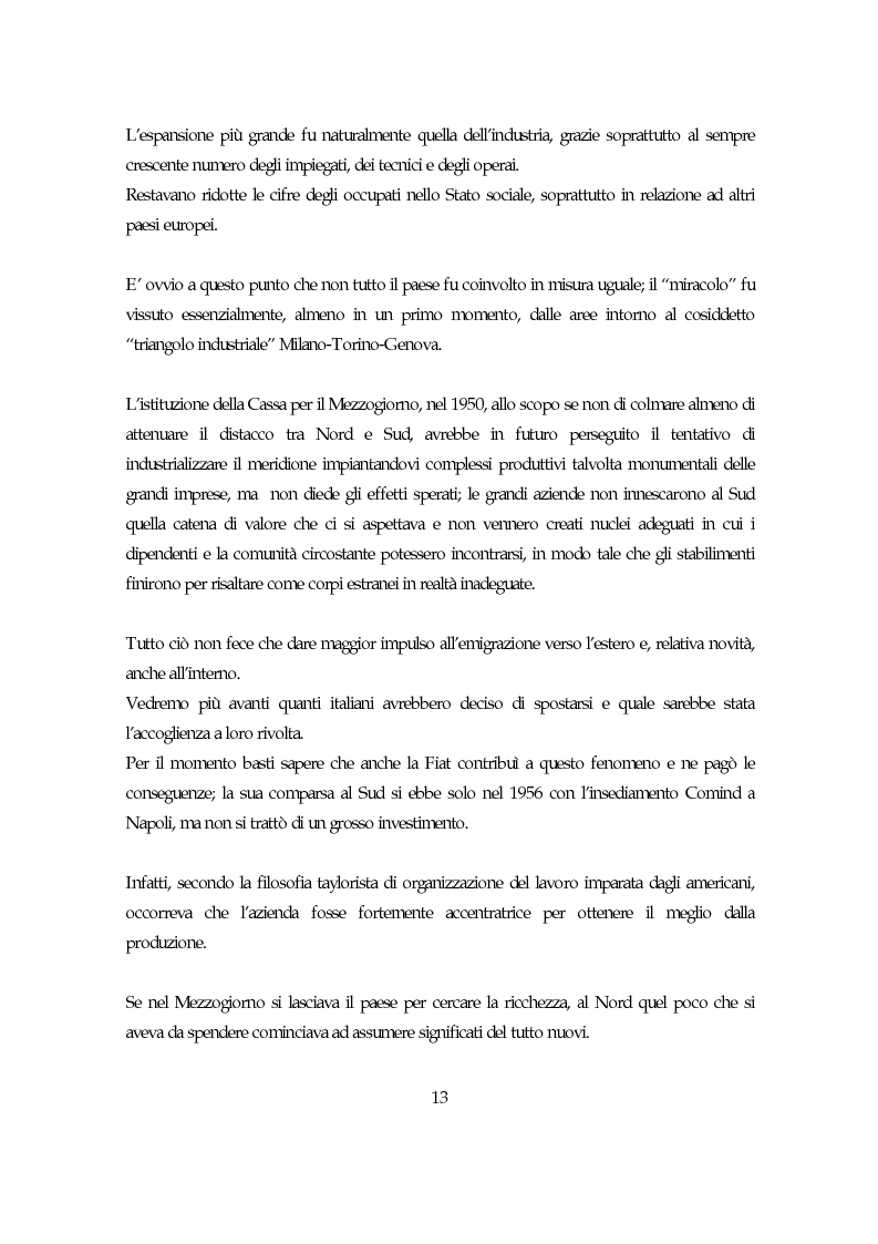 Anteprima della tesi: La società italiana e la Fiat negli anni della motorizzazione di massa, Pagina 11