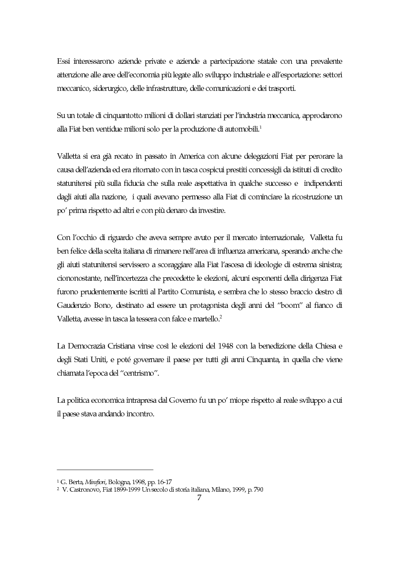 Anteprima della tesi: La società italiana e la Fiat negli anni della motorizzazione di massa, Pagina 5