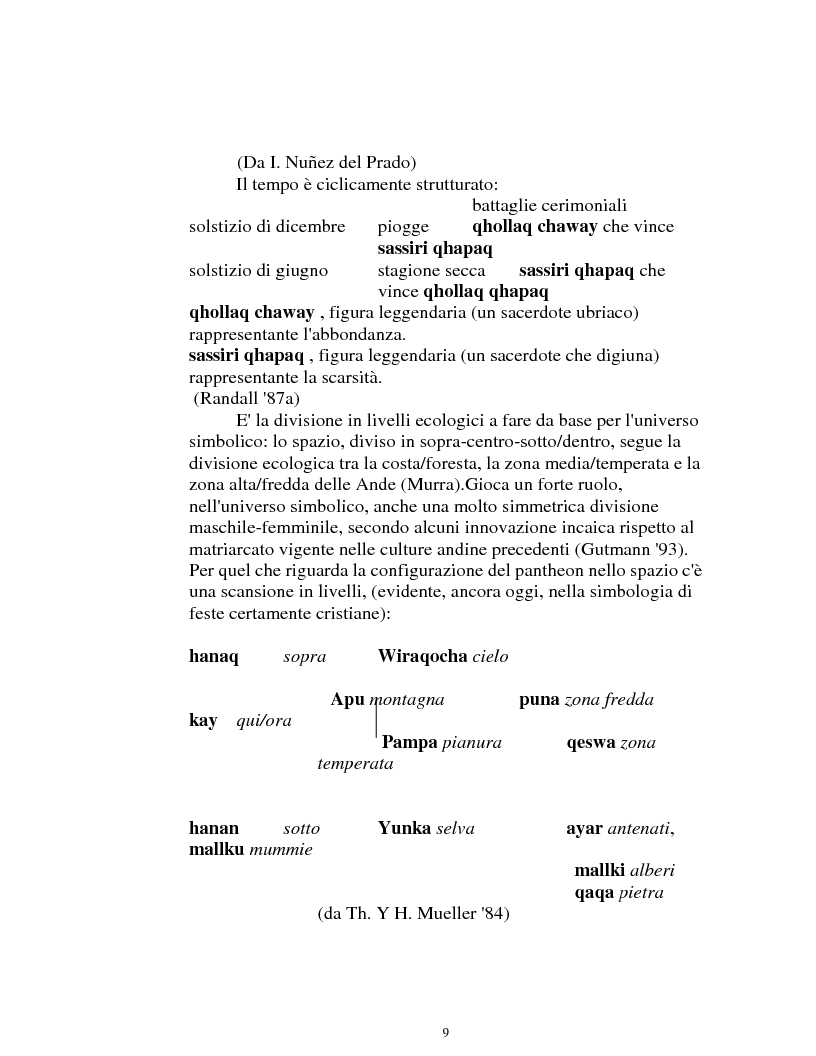 Anteprima della tesi: I logonimi nella lingua quechua, Pagina 9