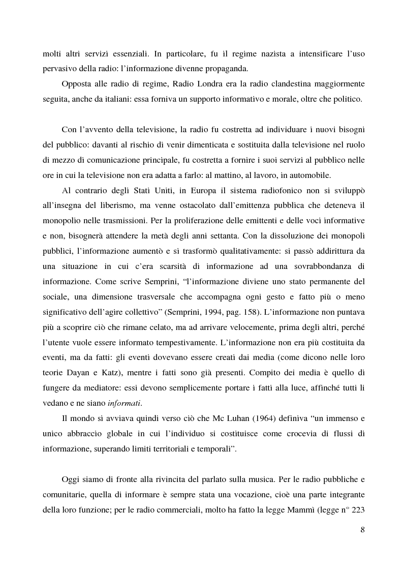 Anteprima della tesi: La radio di informazione. Il caso Radio 24, Pagina 2