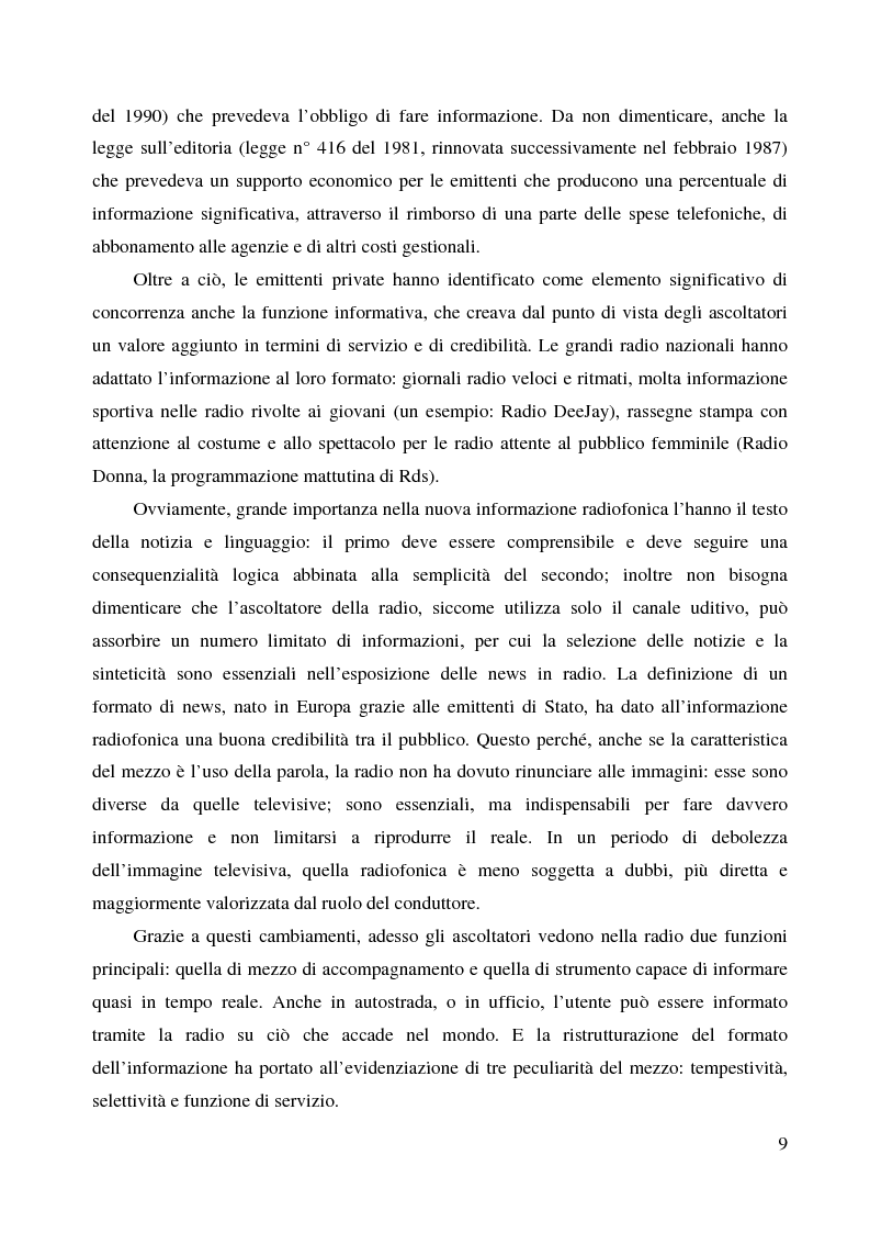 Anteprima della tesi: La radio di informazione. Il caso Radio 24, Pagina 3