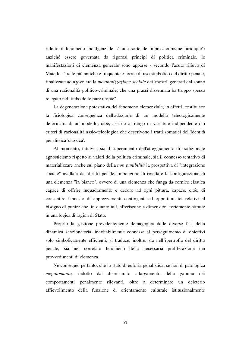 Anteprima della tesi: Istituti clemenziali in diritto penale: profili di legittimità costituzionale e di politica criminale, Pagina 2
