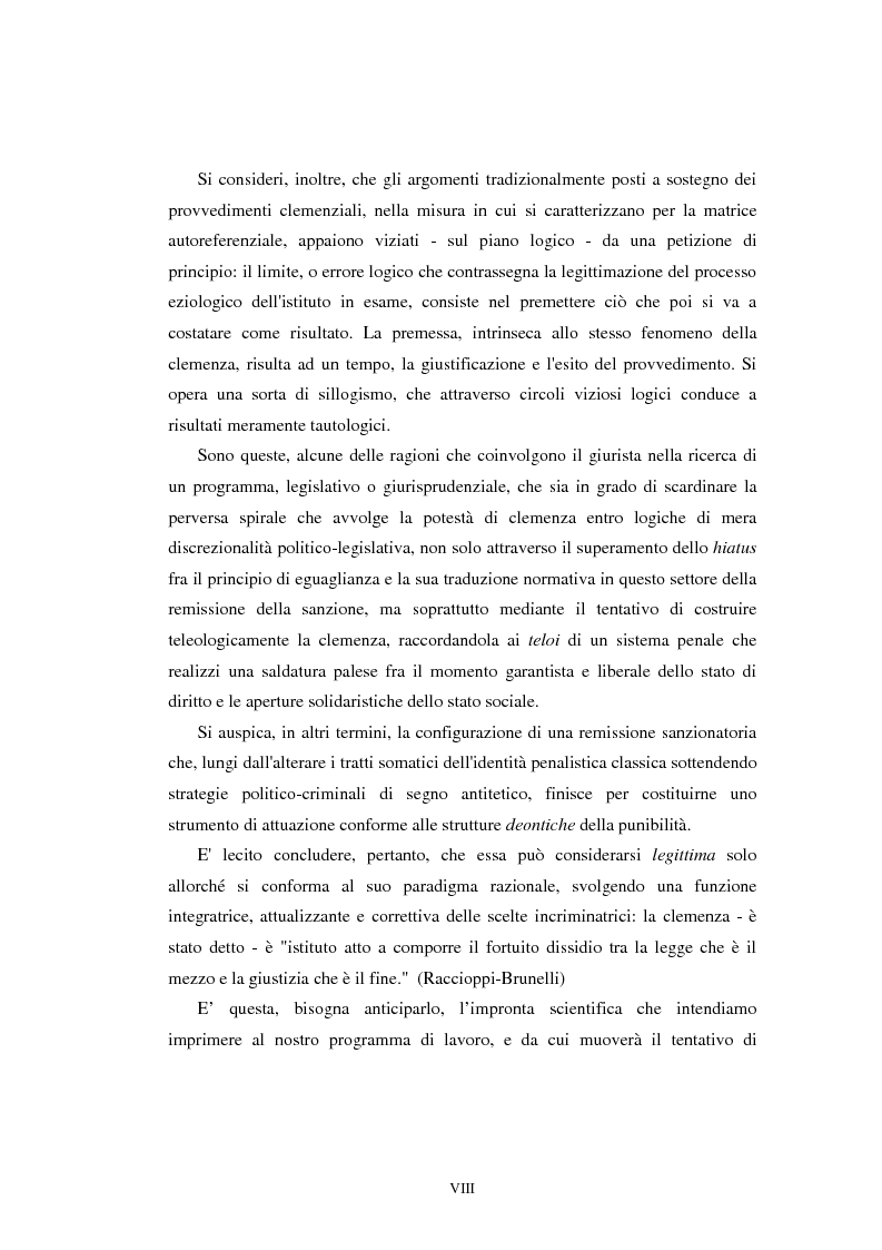 Anteprima della tesi: Istituti clemenziali in diritto penale: profili di legittimità costituzionale e di politica criminale, Pagina 4