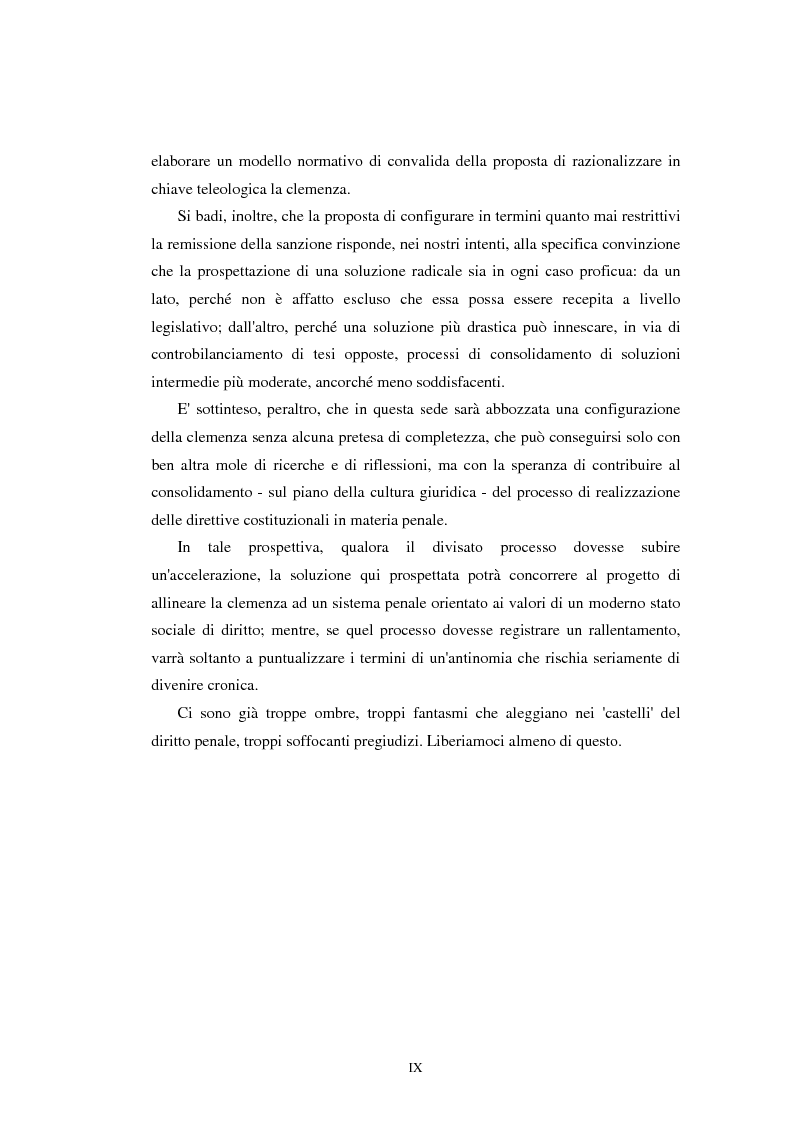 Anteprima della tesi: Istituti clemenziali in diritto penale: profili di legittimità costituzionale e di politica criminale, Pagina 5