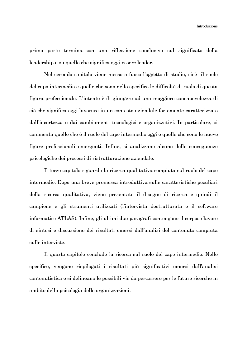 Anteprima della tesi: Il ruolo del capo intermedio oggi, Pagina 5