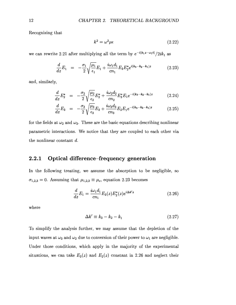 Anteprima della tesi: A tunable and narrow-linewidth difference frequency spectrometer around 4.25 micron for CO2 high-resolution spectroscopy, Pagina 11