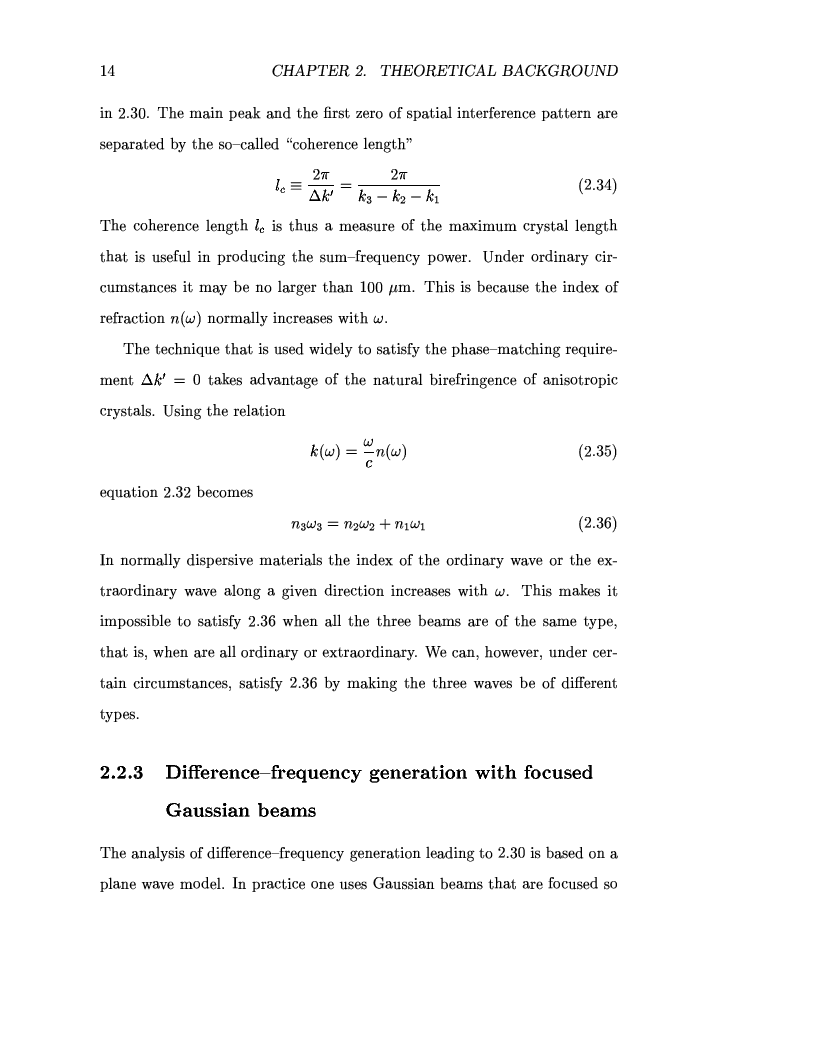 Anteprima della tesi: A tunable and narrow-linewidth difference frequency spectrometer around 4.25 micron for CO2 high-resolution spectroscopy, Pagina 13