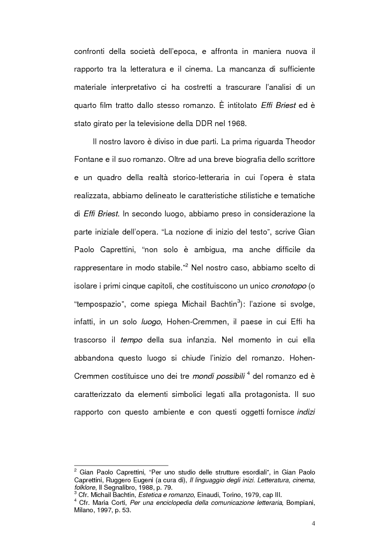 Anteprima della tesi: Letteratura e cinema in Germania. Effi Briest di Theodor Fontane e le sue trasposizioni cinematografiche, Pagina 2