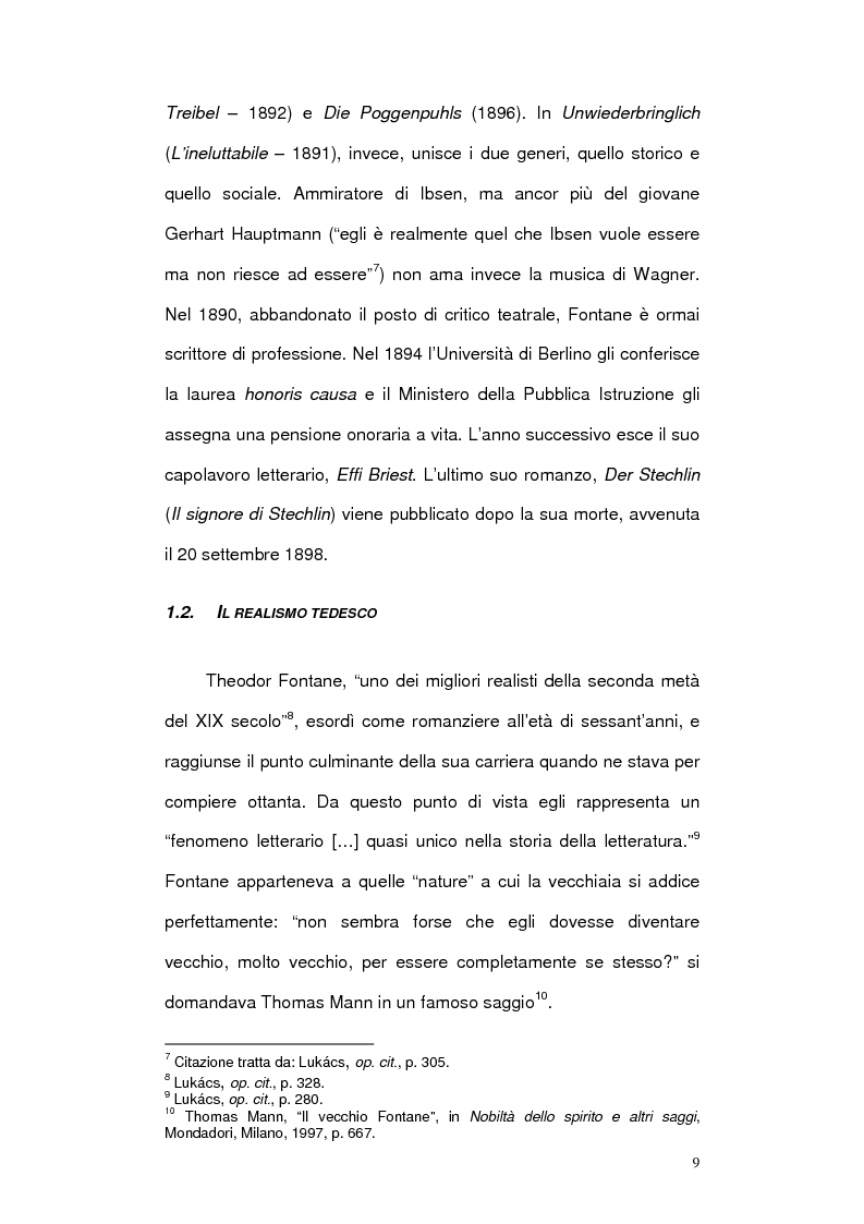 Anteprima della tesi: Letteratura e cinema in Germania. Effi Briest di Theodor Fontane e le sue trasposizioni cinematografiche, Pagina 7