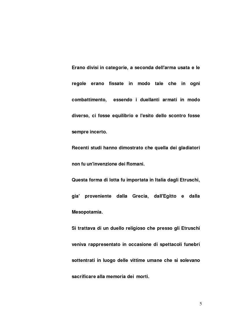 Anteprima della tesi: I gladiatori, Pagina 3