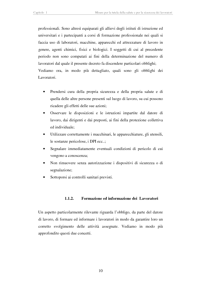 Anteprima della tesi: Stesura di procedure di lavoro per i laboratori di didattica e ricerca scientifica, Pagina 10