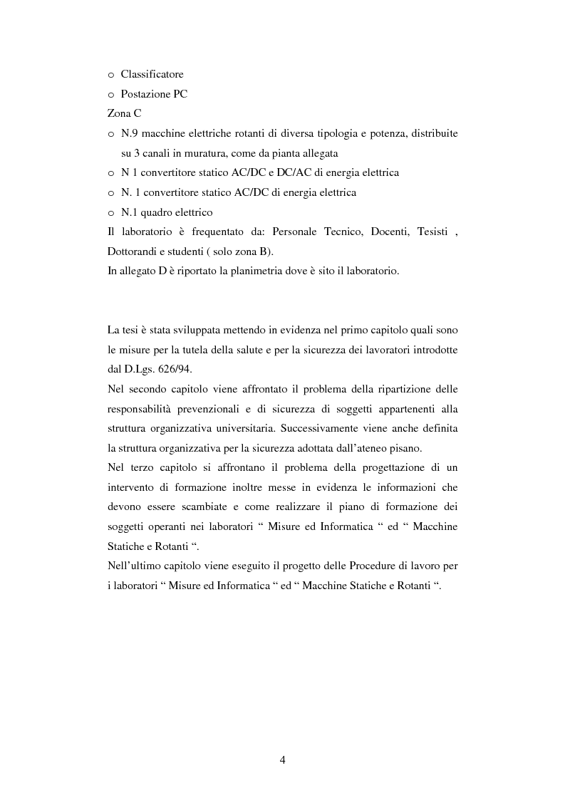 Anteprima della tesi: Stesura di procedure di lavoro per i laboratori di didattica e ricerca scientifica, Pagina 4