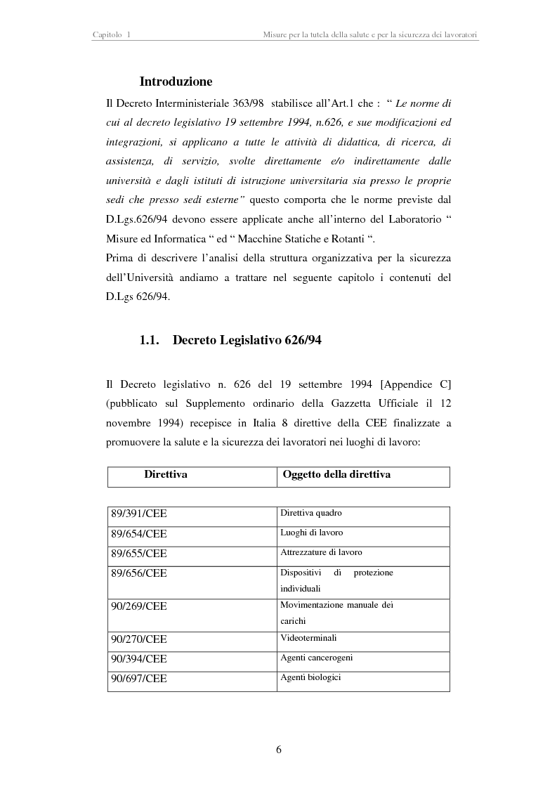 Anteprima della tesi: Stesura di procedure di lavoro per i laboratori di didattica e ricerca scientifica, Pagina 6