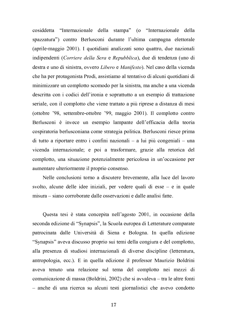Anteprima della tesi: Complotto, congiura, cospirazione. L'uso politico delle teorie cospiratorie nei quotidiani italiani, Pagina 10