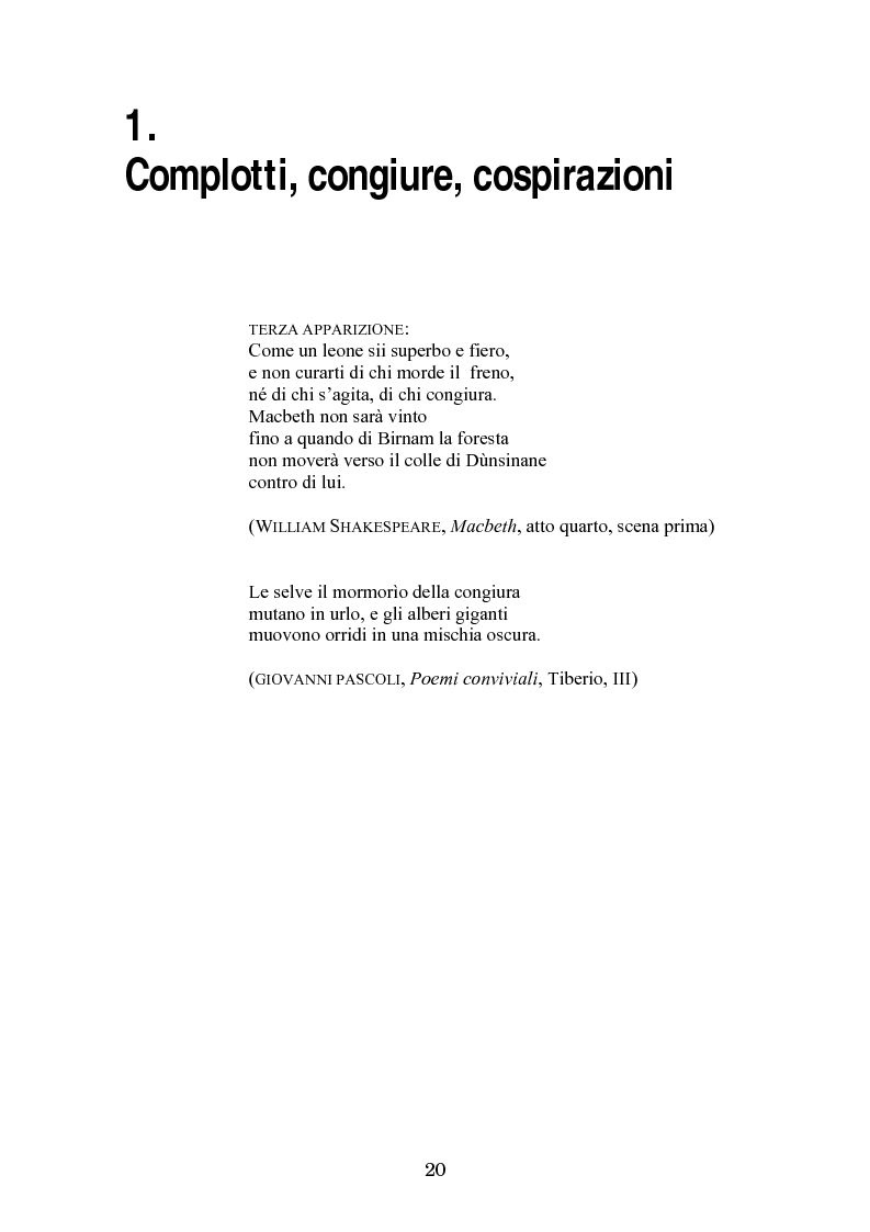 Anteprima della tesi: Complotto, congiura, cospirazione. L'uso politico delle teorie cospiratorie nei quotidiani italiani, Pagina 13
