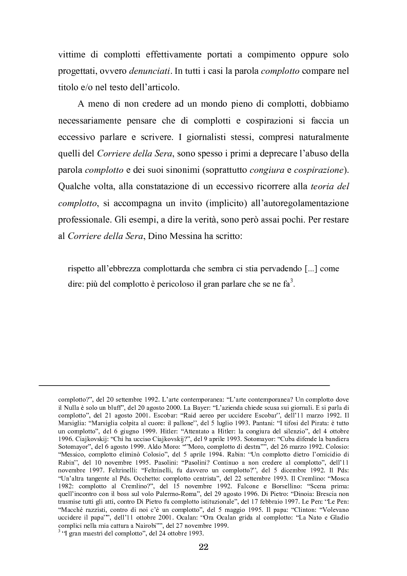 Anteprima della tesi: Complotto, congiura, cospirazione. L'uso politico delle teorie cospiratorie nei quotidiani italiani, Pagina 15