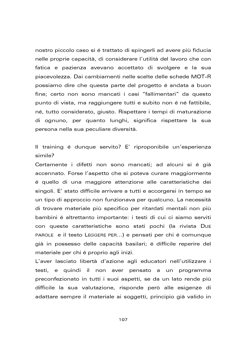 Anteprima della tesi: Risultati di un trattamento per il miglioramento delle abilità di lettura e di scrittura in soggetti con ritardo mentale, Pagina 13
