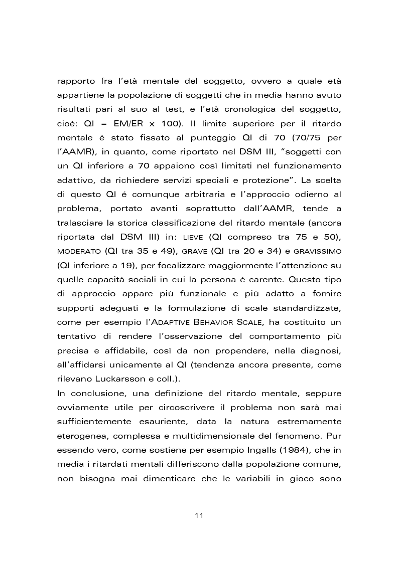 Anteprima della tesi: Risultati di un trattamento per il miglioramento delle abilità di lettura e di scrittura in soggetti con ritardo mentale, Pagina 3