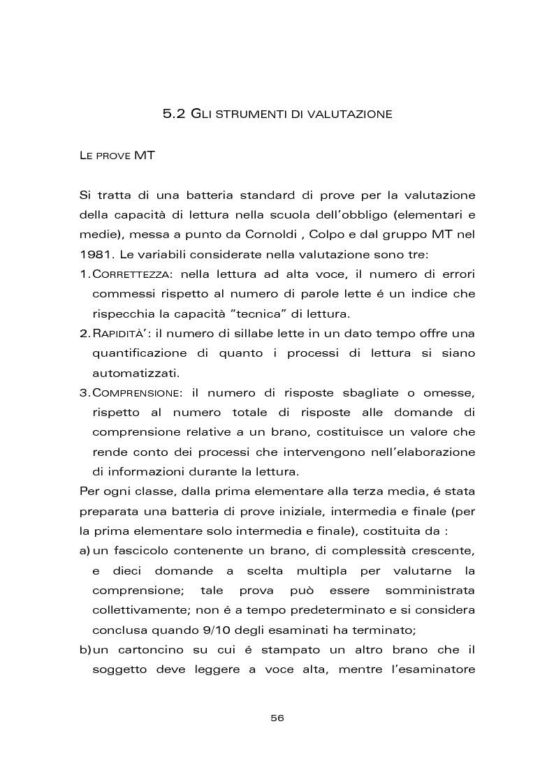 Anteprima della tesi: Risultati di un trattamento per il miglioramento delle abilità di lettura e di scrittura in soggetti con ritardo mentale, Pagina 6