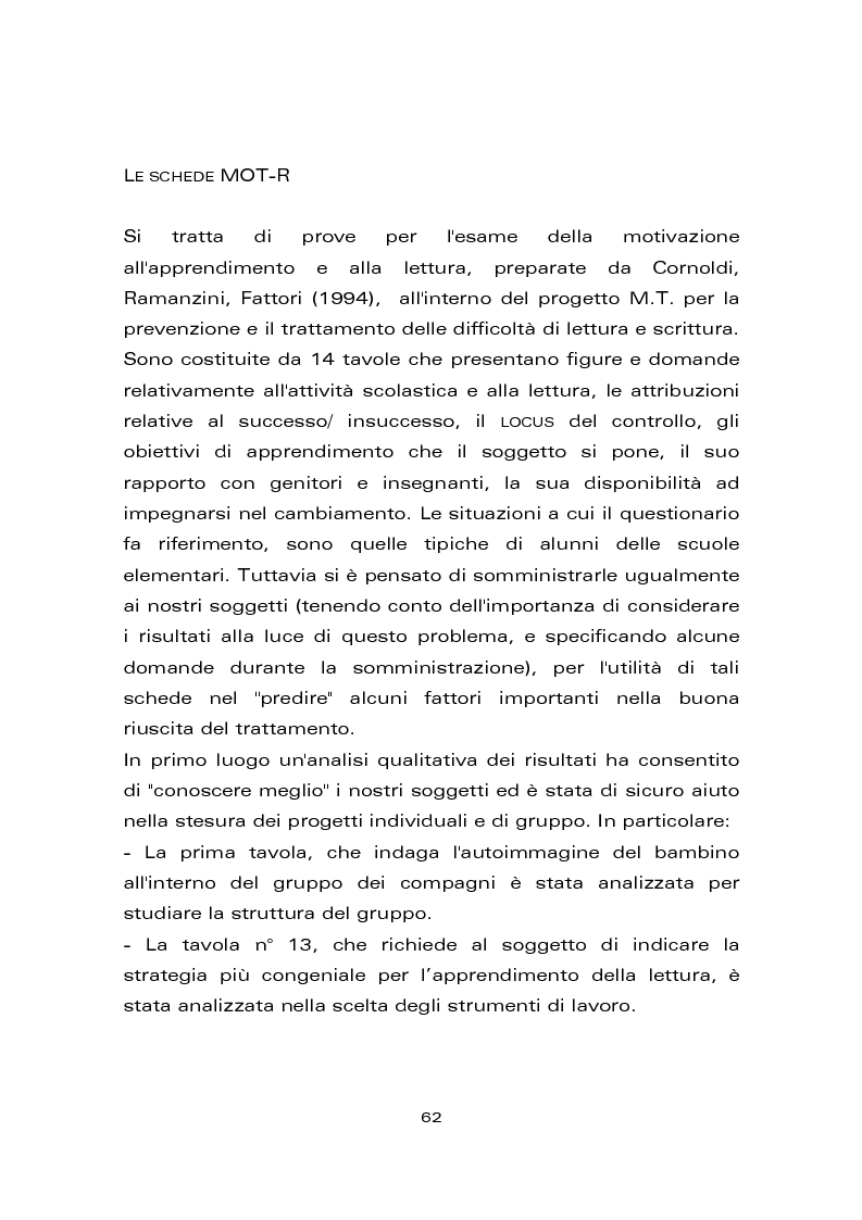 Anteprima della tesi: Risultati di un trattamento per il miglioramento delle abilità di lettura e di scrittura in soggetti con ritardo mentale, Pagina 8