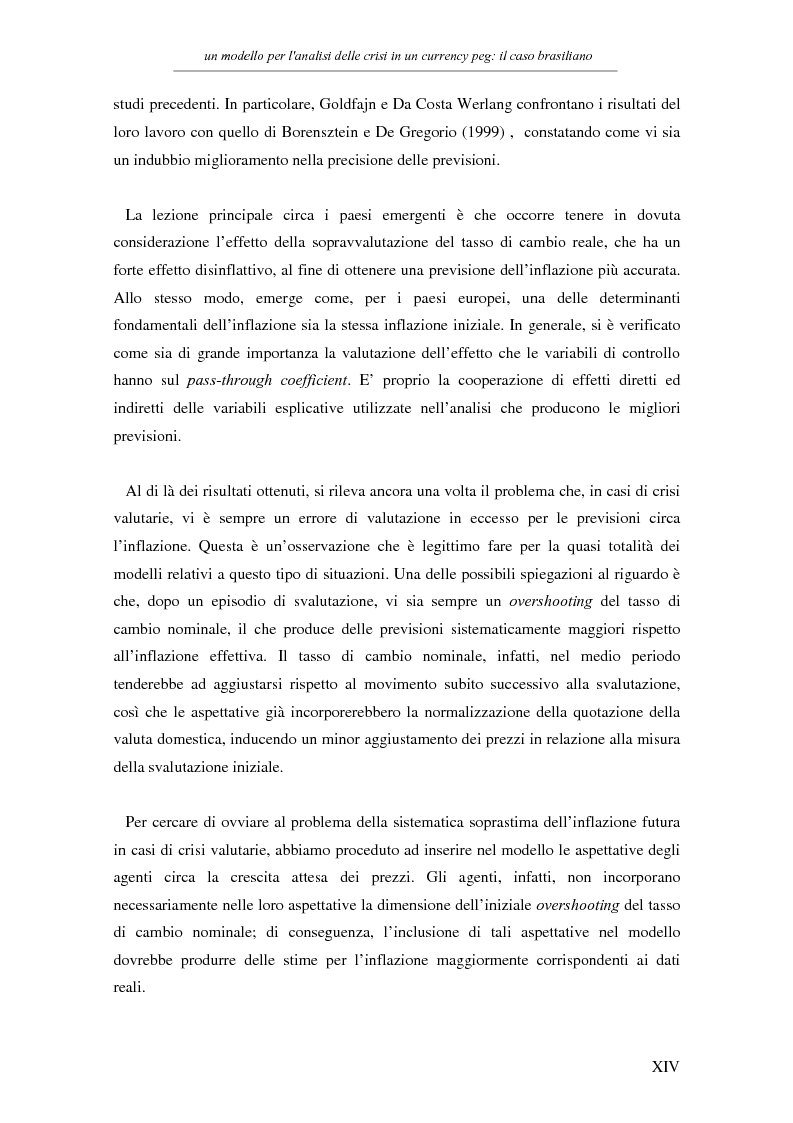 Anteprima della tesi: Un modello per l'analisi delle crisi in un currency peg: il caso brasiliano, Pagina 12