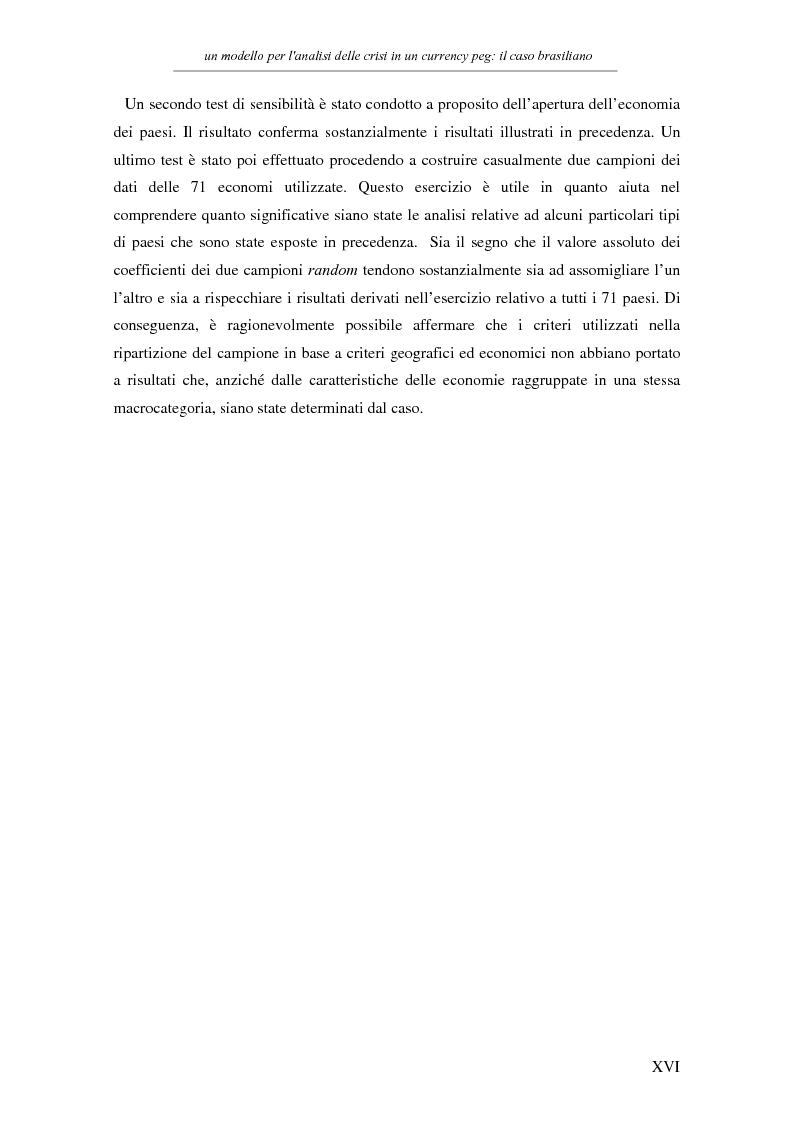Anteprima della tesi: Un modello per l'analisi delle crisi in un currency peg: il caso brasiliano, Pagina 14