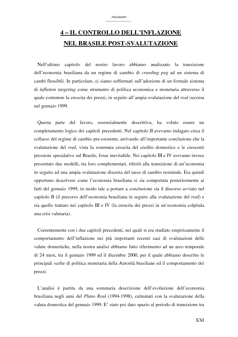 Anteprima della tesi: Un modello per l'analisi delle crisi in un currency peg: il caso brasiliano, Pagina 19