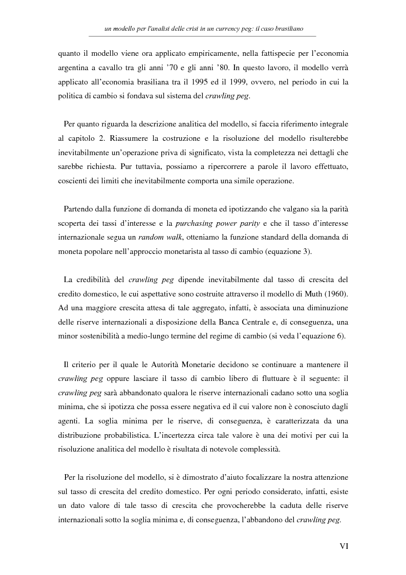 Anteprima della tesi: Un modello per l'analisi delle crisi in un currency peg: il caso brasiliano, Pagina 4