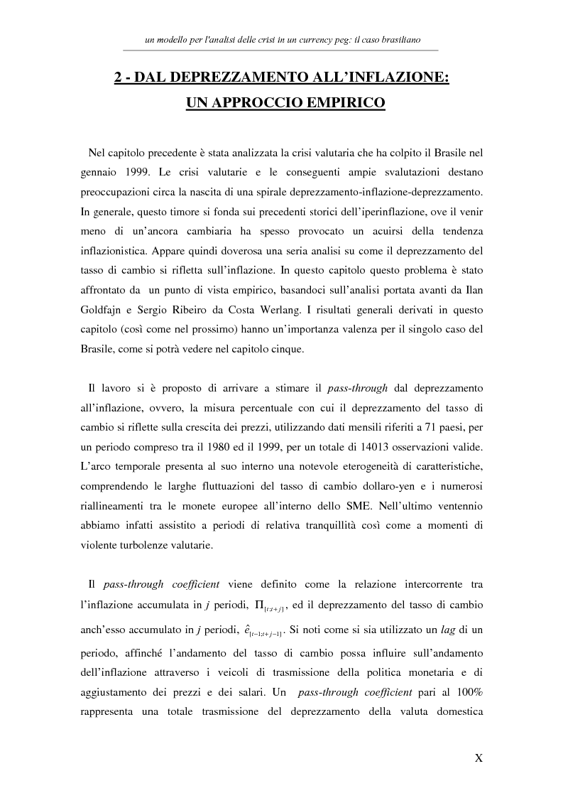 Anteprima della tesi: Un modello per l'analisi delle crisi in un currency peg: il caso brasiliano, Pagina 8