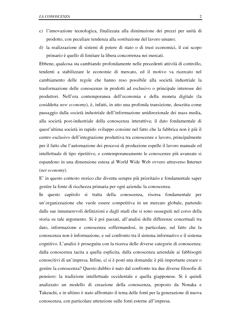 Anteprima della tesi: La selezione e la formazione on-line come supporto alla gestione del capitale intellettuale, Pagina 7