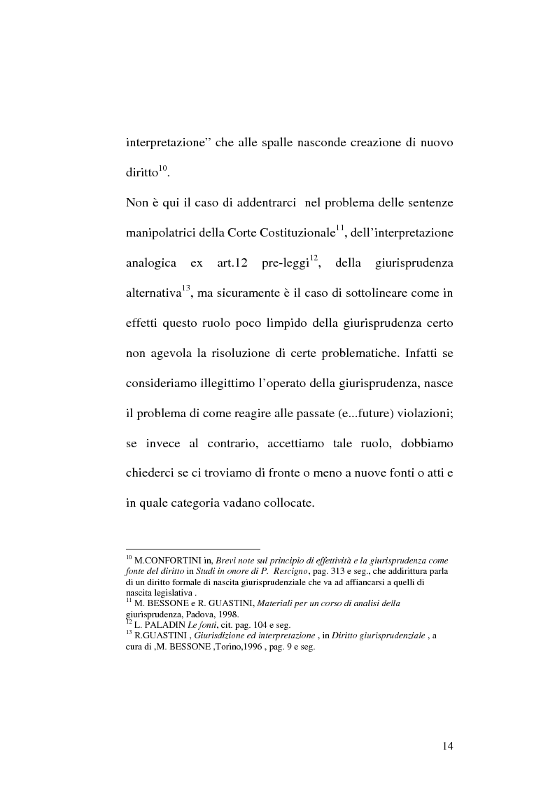 Anteprima della tesi: Le fonti dell'ordinamento italiano: fonti atipiche e leggi rinforzate, Pagina 10