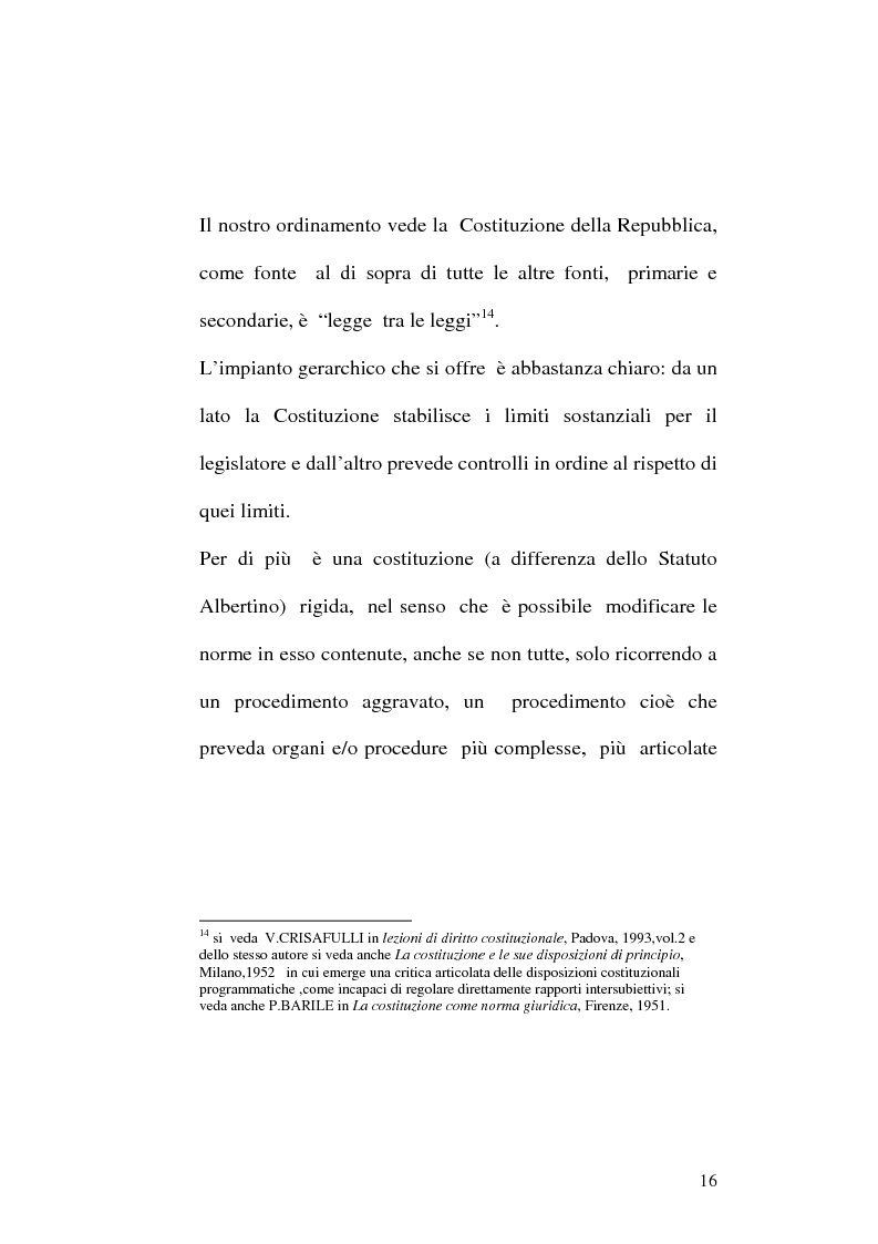 Anteprima della tesi: Le fonti dell'ordinamento italiano: fonti atipiche e leggi rinforzate, Pagina 12