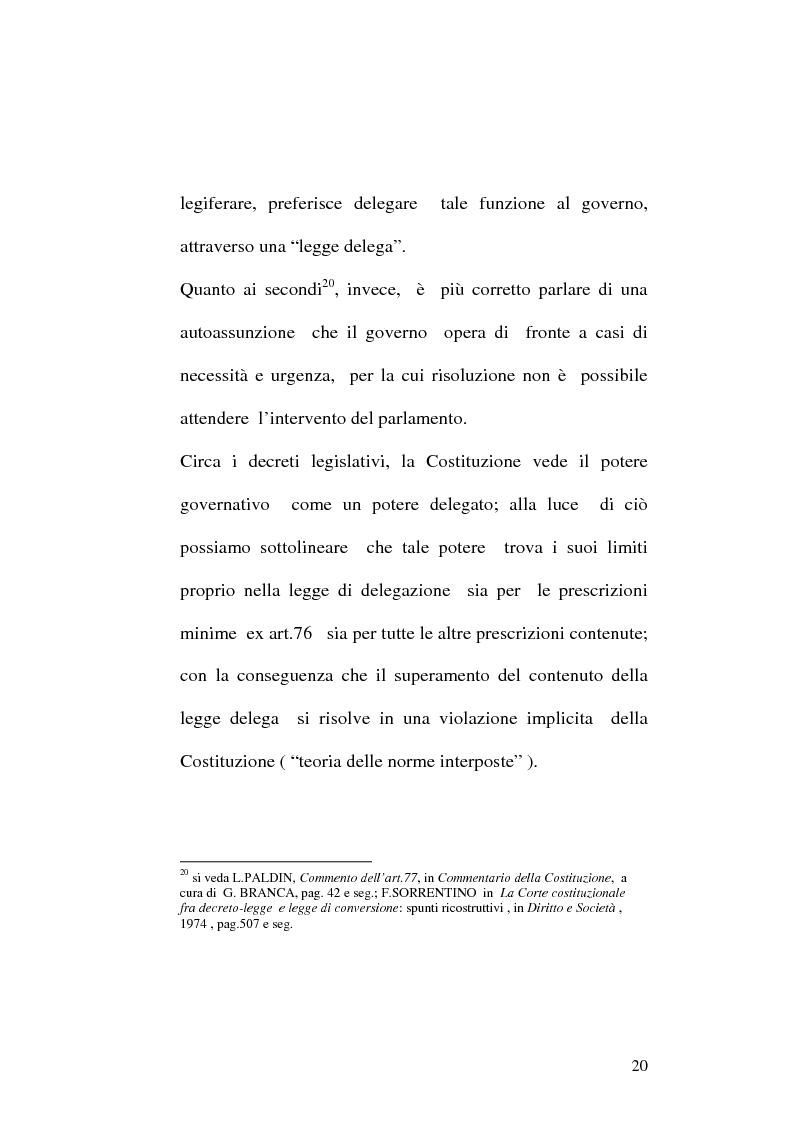 Anteprima della tesi: Le fonti dell'ordinamento italiano: fonti atipiche e leggi rinforzate, Pagina 16