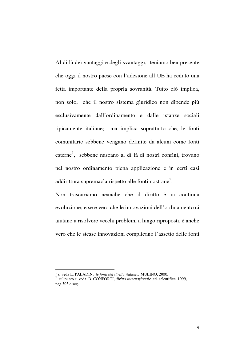 Anteprima della tesi: Le fonti dell'ordinamento italiano: fonti atipiche e leggi rinforzate, Pagina 5
