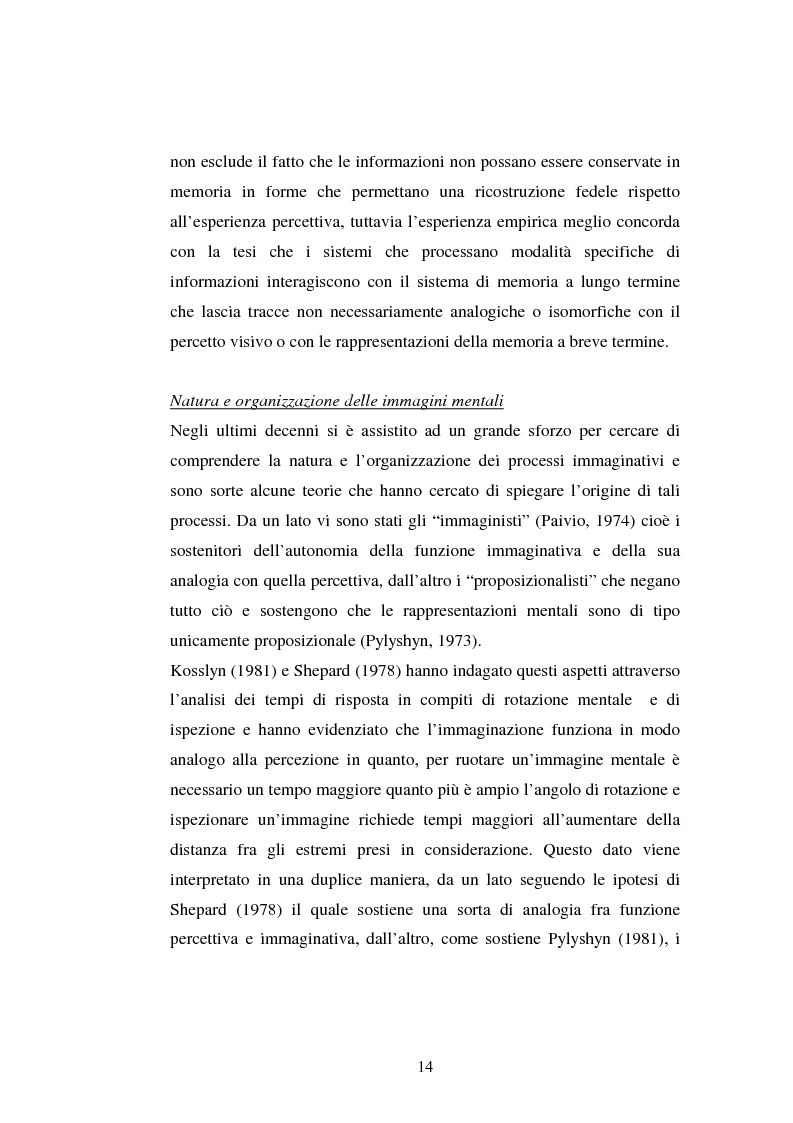 Anteprima della tesi: Processi di memoria e immaginazione in soggetti anziani, Pagina 10