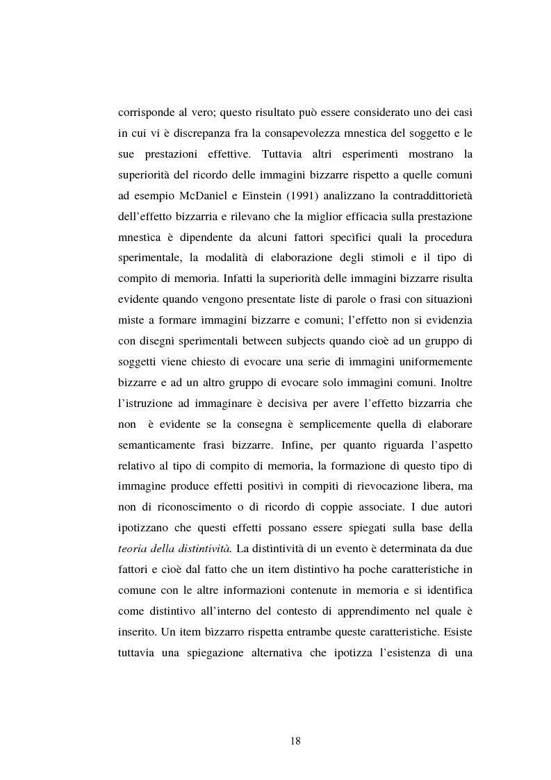 Anteprima della tesi: Processi di memoria e immaginazione in soggetti anziani, Pagina 14