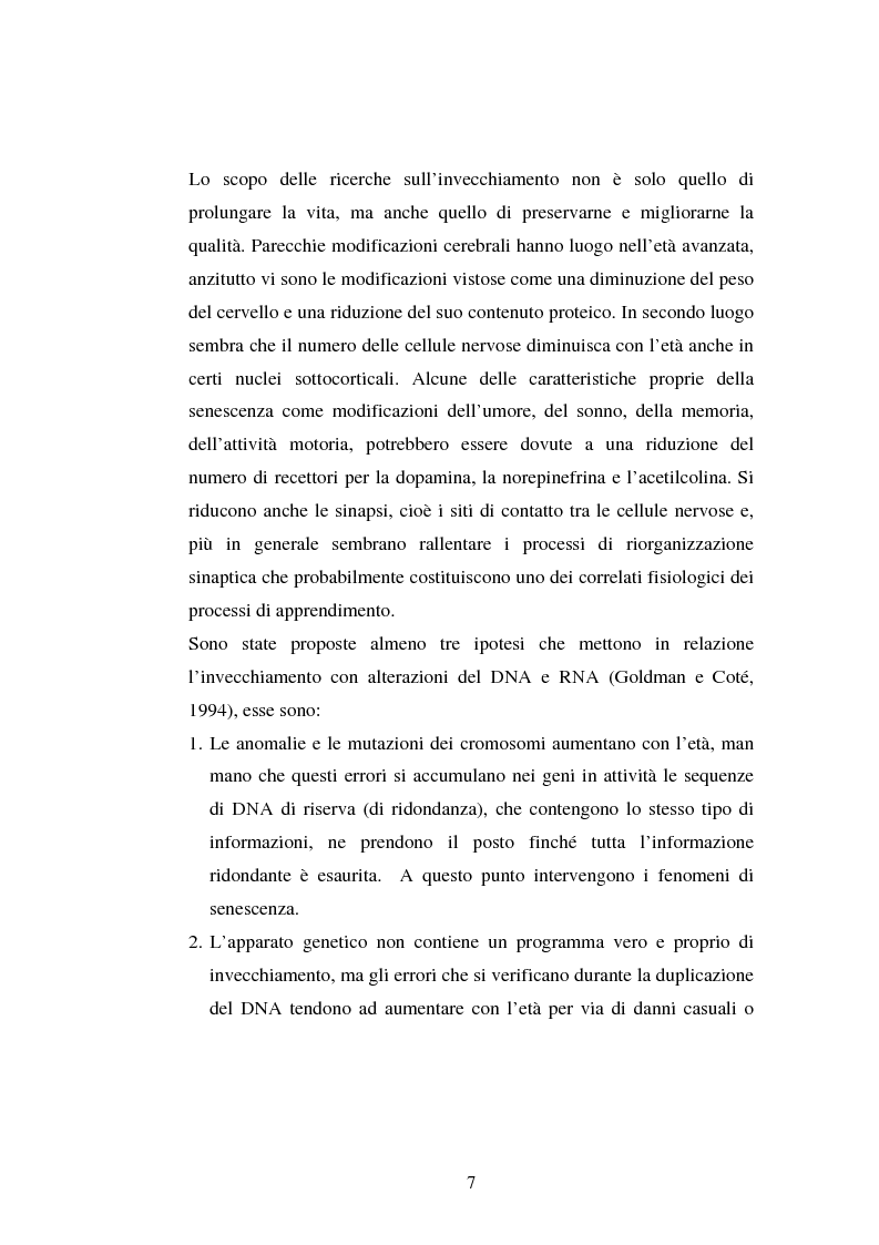 Anteprima della tesi: Processi di memoria e immaginazione in soggetti anziani, Pagina 3