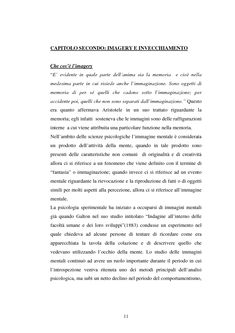 Anteprima della tesi: Processi di memoria e immaginazione in soggetti anziani, Pagina 7