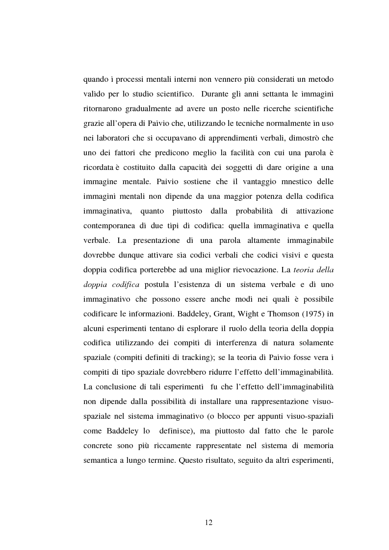 Anteprima della tesi: Processi di memoria e immaginazione in soggetti anziani, Pagina 8