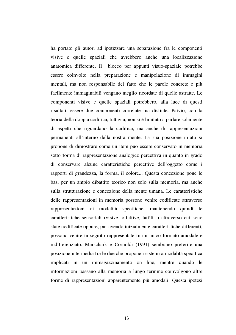 Anteprima della tesi: Processi di memoria e immaginazione in soggetti anziani, Pagina 9