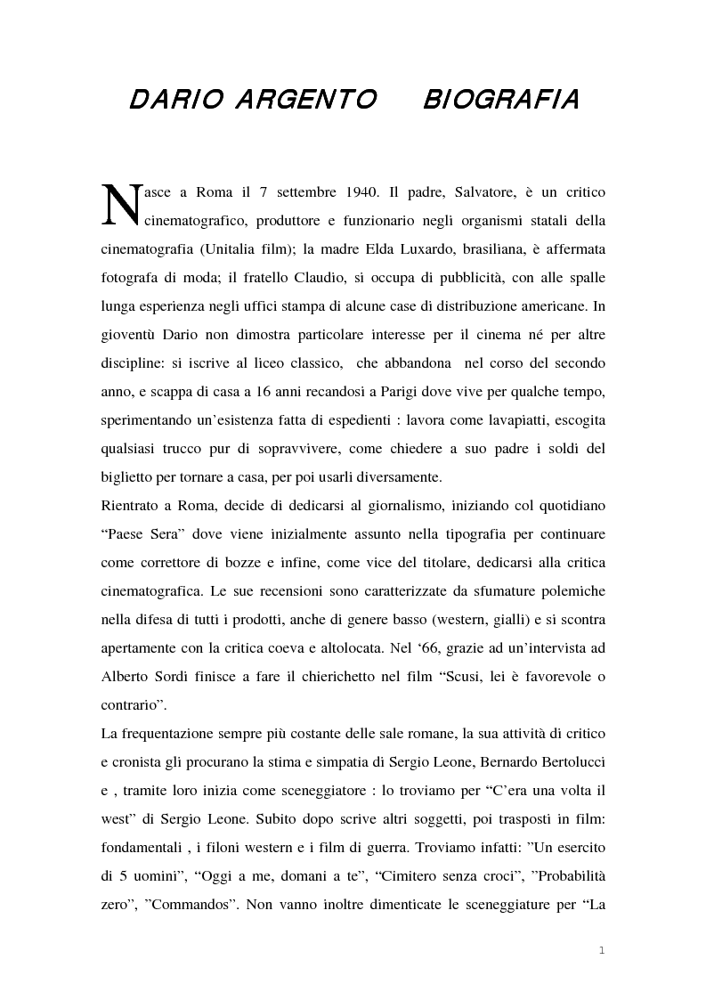 Anteprima della tesi: I film di Dario Argento, Pagina 3