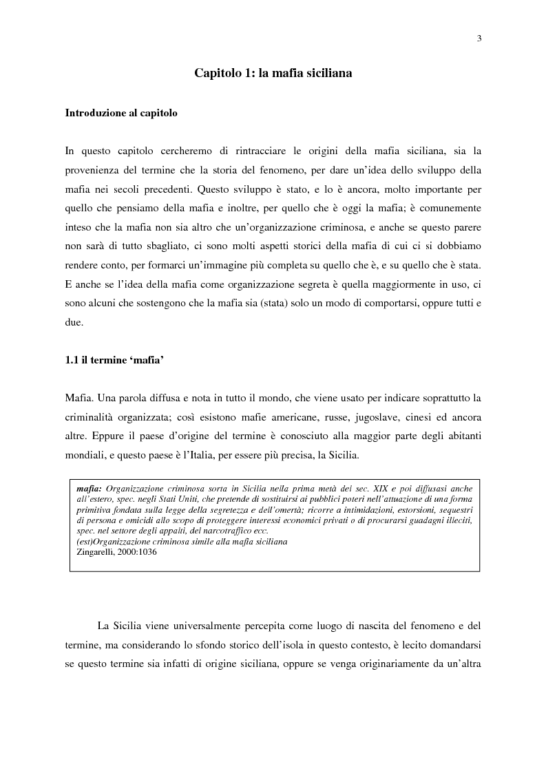 Anteprima della tesi: Indagine sull'immagine cinematografica della mafia, Pagina 3